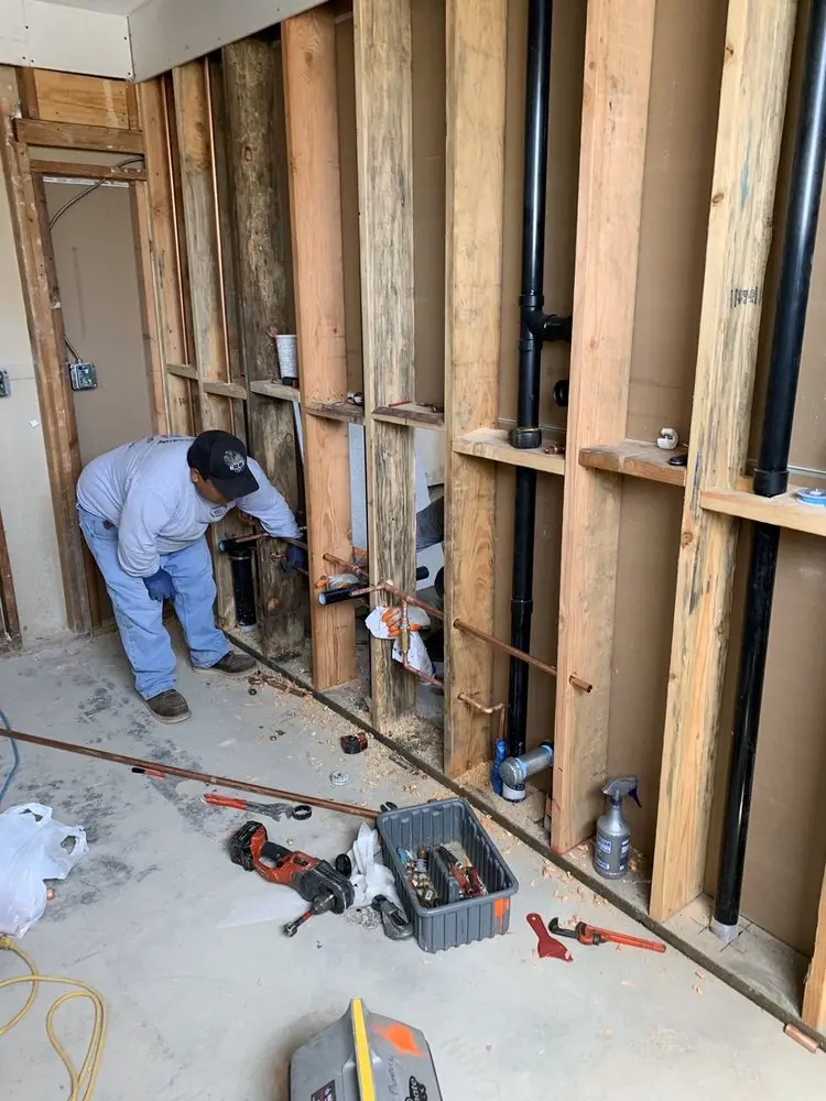 Commercial rough-in plumbing for Trenchless Sewer Repair in Silver Lake